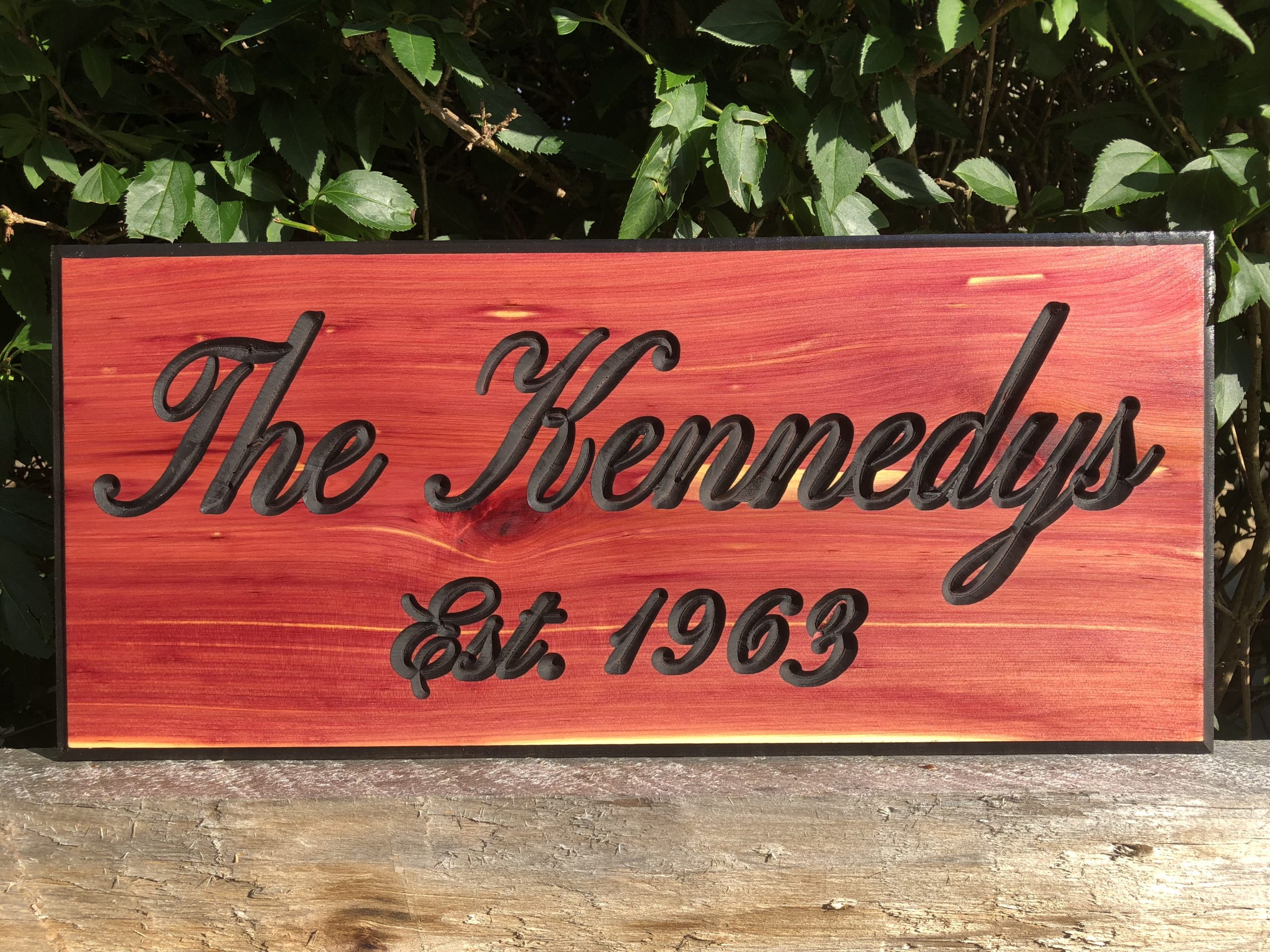 Simply Elegant Custom Engraved Wood Sign (Kennedy) - Wood Signs of  Gatlinburg Woodworking Sign Shop