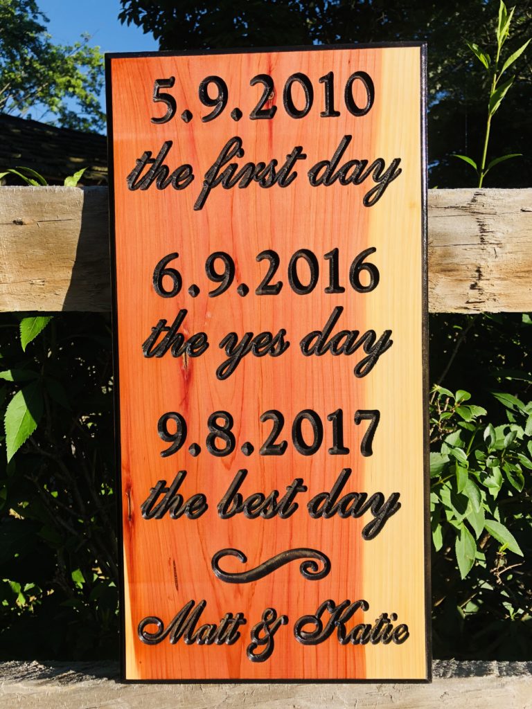 Yes Day Sign: First Day, Yes Day, Best Day Wedding Sign with Names