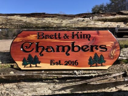 Solid Cedar Custom and Personalized Wooden Sign